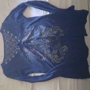 Lace long sleeve top with Bling